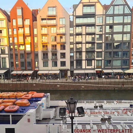 In The Gate Of Chlebnicka - View Of Motlawa Gdansk